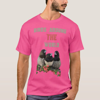 Vogels over de hele wereld cadeau t-shirt