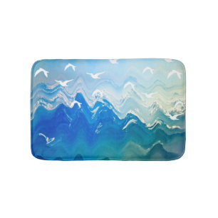 Vogels over de Zee Waves Badmat