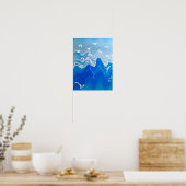 Vogels over de Zee Waves Poster (Keuken)