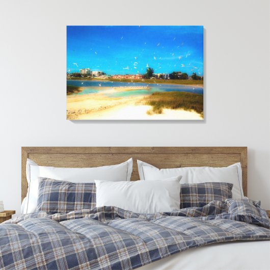 Vogels overal canvas afdruk (Insitu (Slaapkamer))