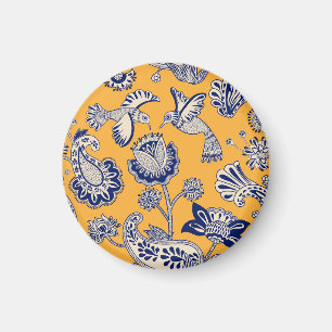 Vogels Paisley Flowers  Patroon Magneet