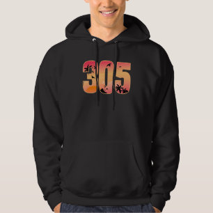 Vogels Palmbomen en stranden in Miami 305 Hoodie