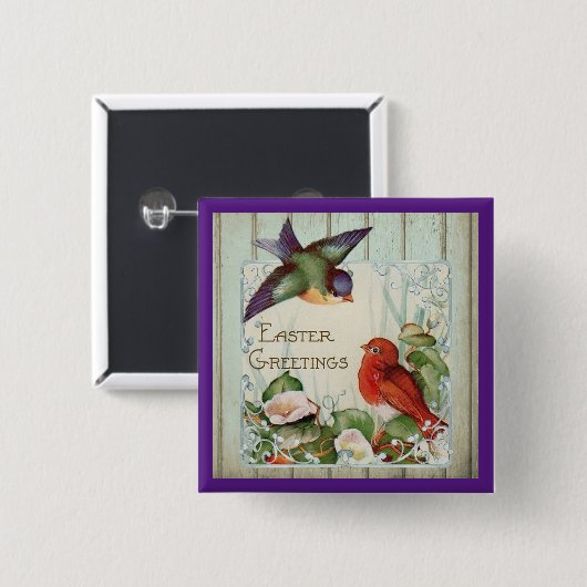 Vogels Pasen Button Pin (Voorkant /achterkant)