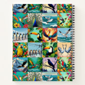 Vogels Patchwork Patroon  Notitieboek (Achterkant)