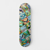 Vogels Patchwork Patroon Skateboard (Voorkant)