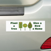 Vogels Planten een boom Bumpersticker (Op auto)