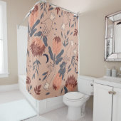 Vogels & Proteas:  Hand Graphics Douchegordijn (In situ)