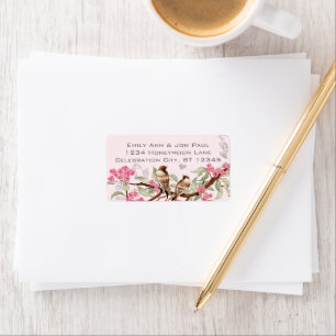 Vogels Roze Kersenbloesem RSVP Labels