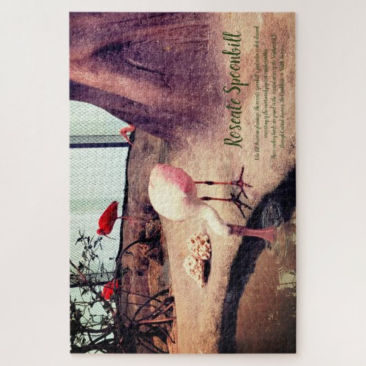 Vogels Rozeate Spoonbill Legpuzzel (Verticaal)