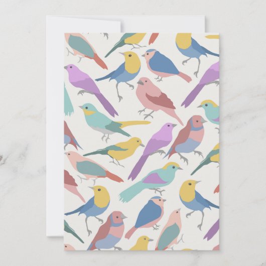 Vogels samen dierproeven kaart (Voorkant)