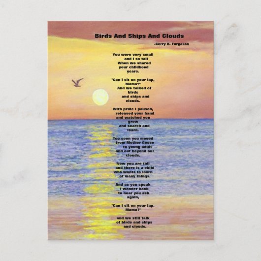 VOGELS, SCHEPEN EN KLEUTEN BRIEFKAART (Voorkant)