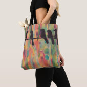 Vogels Silhouette Colorful Canvas tas (Dichtbij)