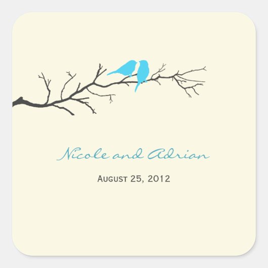 Vogels Silhouetten begunstigen Stickers of envelop (Voorkant)