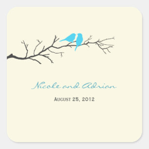 Vogels Silhouetten begunstigen Stickers of envelop