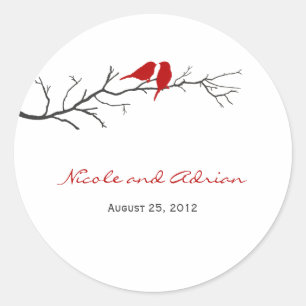 Vogels Silhouetten begunstigen Stickers of envelop