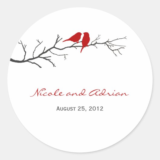 Vogels Silhouetten begunstigen Stickers of envelop (Voorkant)