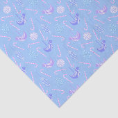 Vogels snoepjes blauw tissuepapier (Detail)