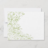 Vogels & Swirls #28 Bruiloft RSVP Reactie Kaart (Voorkant)