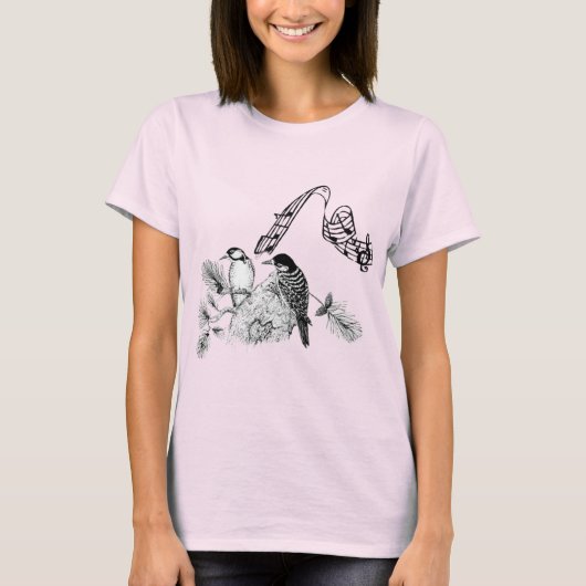 vogels t-shirt (Voorkant)