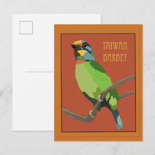 Vogels -- Taiwan Baardvogel Briefkaart