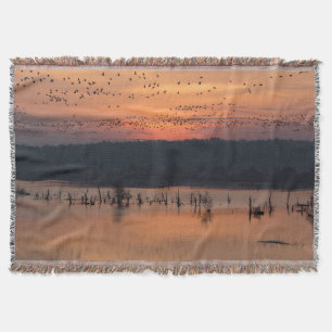 Vogels tegen zonsopgang deken