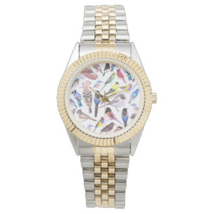 vogels van Amerika- huisdieren en wilde vogels Horloge