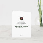 Vogels van de Wereld Bantam Haan Kunstwerk Bedankkaart (Achterkant)