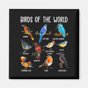 Vogels Van De Wereld Educatieve Kleurrijke Vogels Magneet