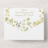 Vogels van de zomer all in one uitnodiging (Achterkant)