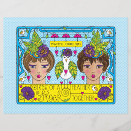 Vogels van dezelfde veer_Flat papiervel 28x22cm