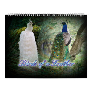Vogels van een Faeröer Peacock-kalender Kalender