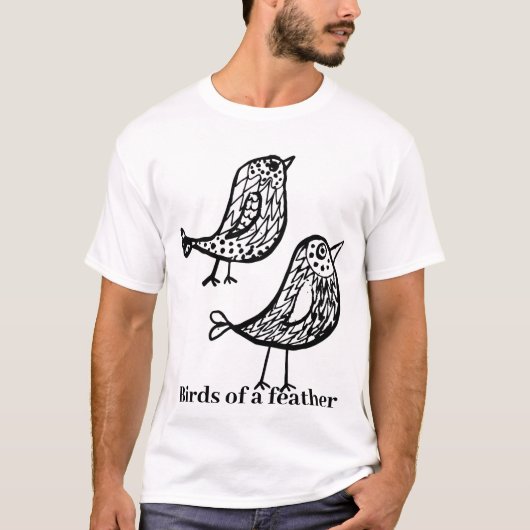 Vogels van een veer t-shirt (Voorkant)