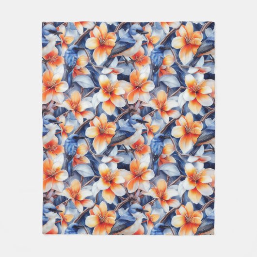 Vogels van een zeebodem fleece deken (Voorkant)