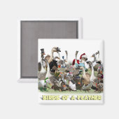 Vogels van een zeebodem magneet (Voorkant / Achterkant)