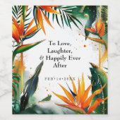 Vogels van het Paradijs Bliss Wijn Etiket (Enkel label)