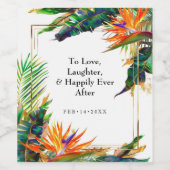 Vogels van het Paradijs Bliss Wijn Etiket (Enkel label)