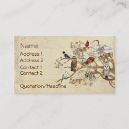 VOGELS VAN HETZELFDE VERDERE BRANCH Visitekaartje
