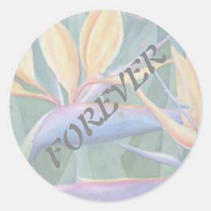 VOGELS VAN PARADISE WEDDINGSTICKERS RONDE STICKER
