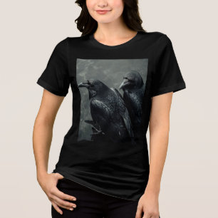 Vogels van veren paar kraaien, raven Tshirt