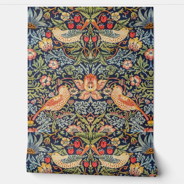 Vogels van William Morris Behang (Afrollen)