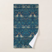 "Vogels" van William Morris Blue Pattern Bad Handdoek (Handdoek)