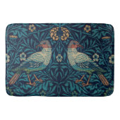 "Vogels" van William Morris Blue Pattern  Badmat (Voorkant)