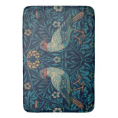 "Vogels" van William Morris Blue Pattern  Badmat (Voorkant Verticaal)