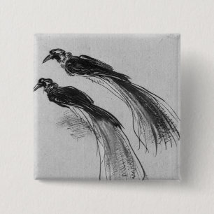 vogels vierkante button 5,1 cm