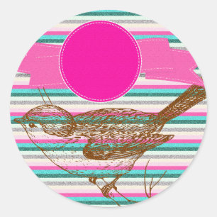 vogels vleugel vleugels dieren veren park buiten ronde sticker