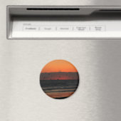 Vogels vliegen boven de zonsondergang van de oceaa magneet (Insitu (Vaatwasser))