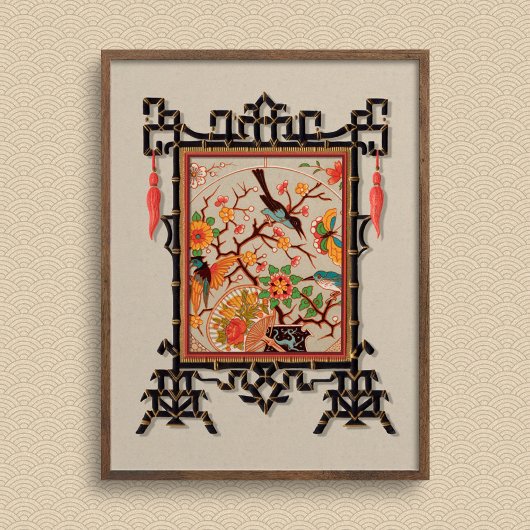 Vogels & vlinders Art Print