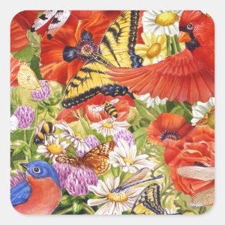 Vogels, Vlinders en Bijen Sticker