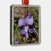 Vogels-Voetbal Violet w/Bluets Metalen Ornament (Rechts)