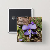 Vogels-Voetbal Violet w/Bluets Vierkante Button 5,1 Cm (Voorkant /achterkant)